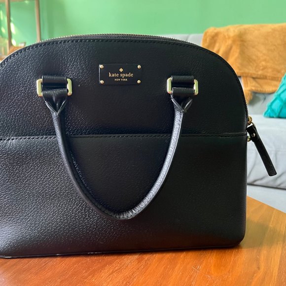 kate spade Handbags - Kate Spade Dome Satchel in Black Pebble Leather